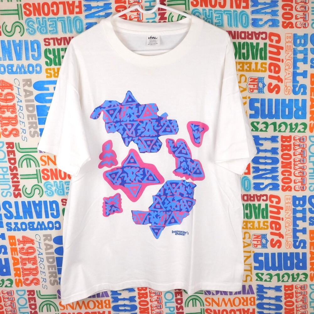 Vintage Instructor's Choice Graphic T Shirt Vital OSFA Measures XL 80s Aerobics